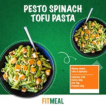 Pesto Spinach Tofu Pasta